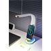 IMMAX LED stolní lampička CORELLA/ Qi nabíjení/ 7W/ 5V/2,1 A/ RGB podsvícení/ stmívatelná/ USB/ bílá + zlaté prvk 08974L