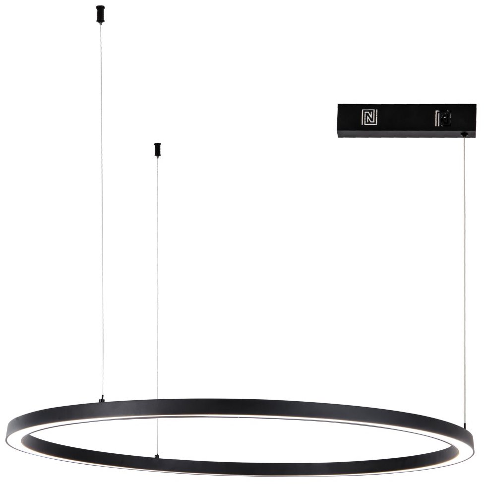 IMMAX NEO FINO NEW SMART závěsné svítidlo 1 kruh, 80cm, 60W, černé, Zigbee 3.0, TUYA 07215L