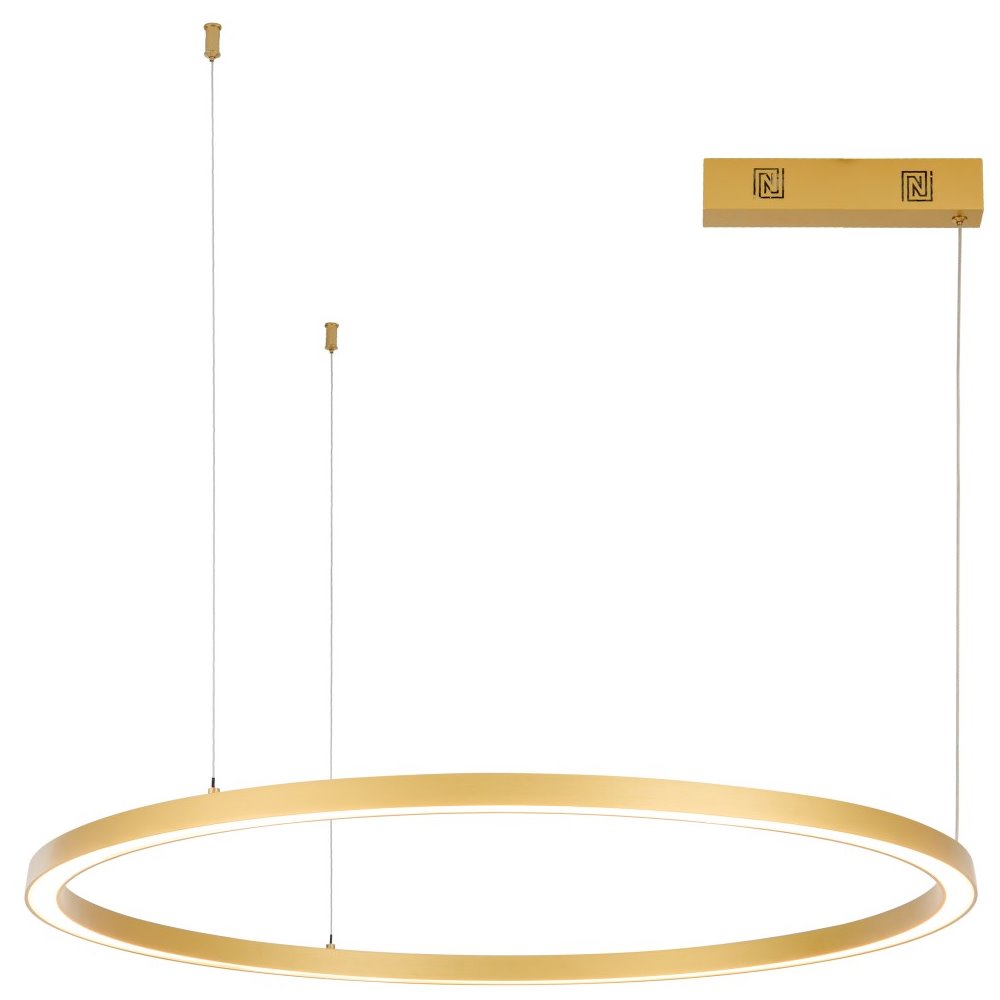 IMMAX NEO FINO NEW SMART závěsné svítidlo 1 kruh, 80cm, 60W, zlaté, Zigbee 3.0, TUYA 07217L