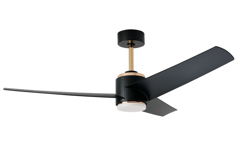 IMMAX NEO LITE BEAUTY SMART LED stropní svítidlo s ventilátorem 18W, Wi-Fi, TUYA, růžové zlato-černé 07280L