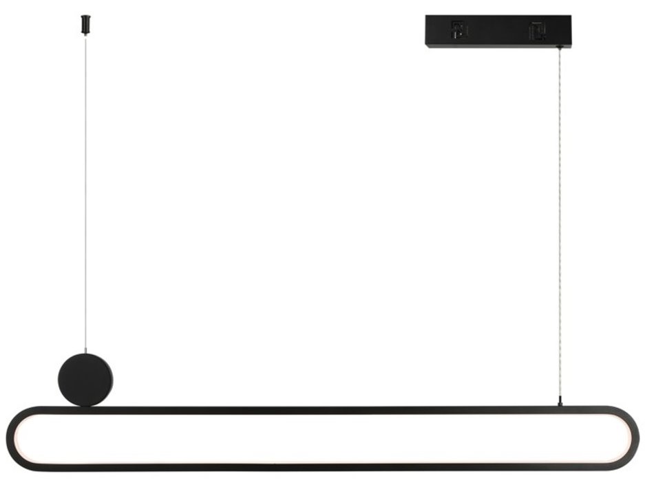 IMMAX NEO LITE OVALE SMART závěsné svítidlo černé 122cm 50W s podporou BEACON, Wi-Fi, TUYA 07231L