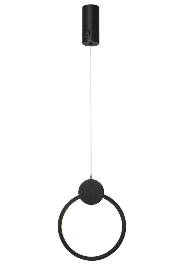 IMMAX NEO LITE OVALE SMART závěsné svítidlo černé 26cm 18W s podporou BEACON, Wi-Fi, TUYA 07233L