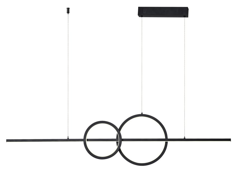 IMMAX NEO LITE RONDAS SMART závěsné svítidlo černé 131cm 56W s podporou BEACON, Wi-Fi, TUYA 07236L
