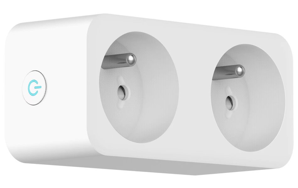 IMMAX NEO LITE SMART chytrá vnitřní 2 zásuvka (FR)/ 16A/ Wi-Fi/ Google Assistant/ Amazon Alexa/ LIDL/ TUYA 07751L