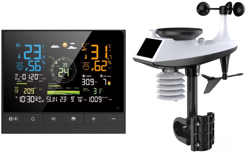 IMMAX NEO LITE SMART profesionální meteostanice/ čidlo 7v1/ IP66/ Wi-Fi/ TUYA 07528L