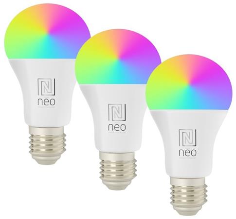 IMMAX NEO LITE SMART sada 3x žárovka LED E27 11W RGB+CCT barevná a bílá, stmívatelná, Wi-Fi 07733C
