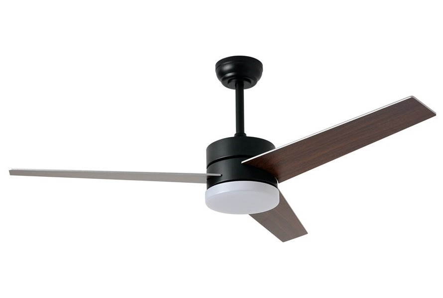 IMMAX NEO LITE VARIABLE SMART LED stropní svítidlo s ventilátorem 24W, Wi-Fi, TUYA, černo-hnědo-stříbrné 07285L