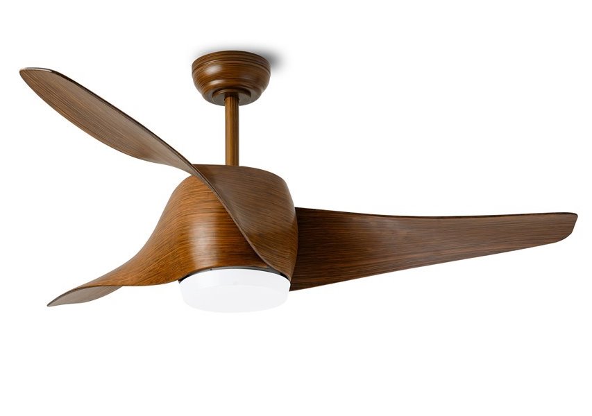 IMMAX NEO LITE WAVE SMART LED stropní svítidlo s ventilátorem 18W, Wi-Fi, TUYA, hnědé (barva dřeva) 07286L