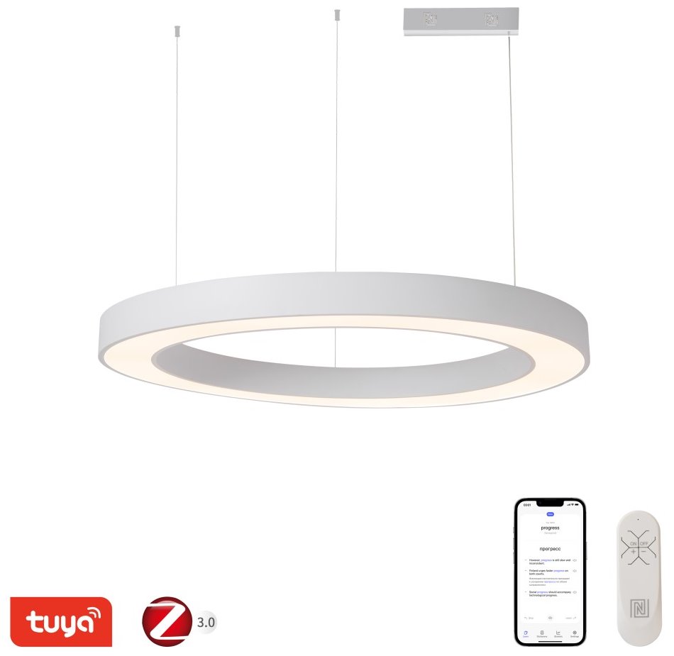 IMMAX NEO PASTEL SLIM SMART závěsné svítidlo 95 x 7cm 68W bílé Zigbee 3.0, TUYA 07214L