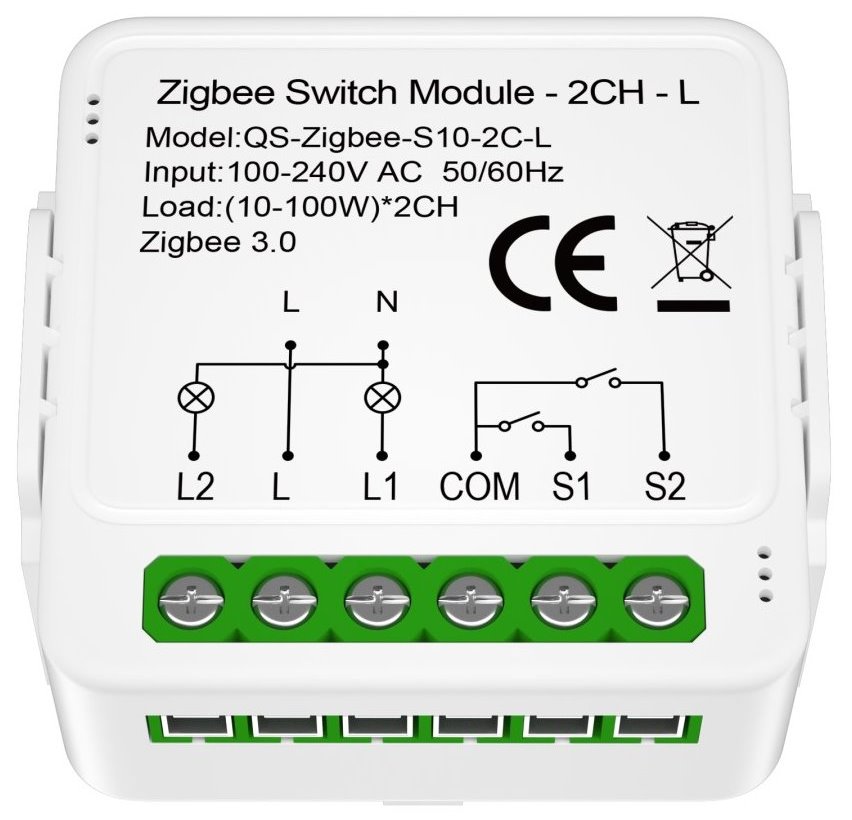 IMMAX NEO SMART kontroler (L) V8 2-tlačítkový Zigbee 3.0, TUYA 07572L