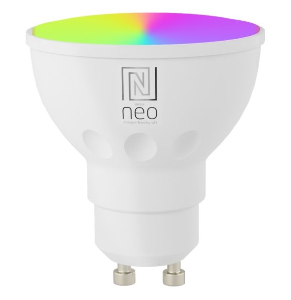 IMMAX NEO SMART LED žárovka GU10 4,8W RGB+CCT barevná a bílá, stmívatelná, Zigbee, TUYA 07777L
