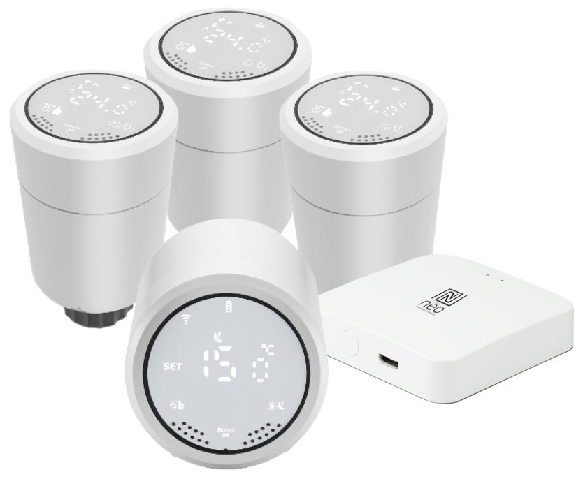 IMMAX NEO SMART Termostatická hlavice 4+1 Starter Kit, Zigbee, TUYA 07732C
