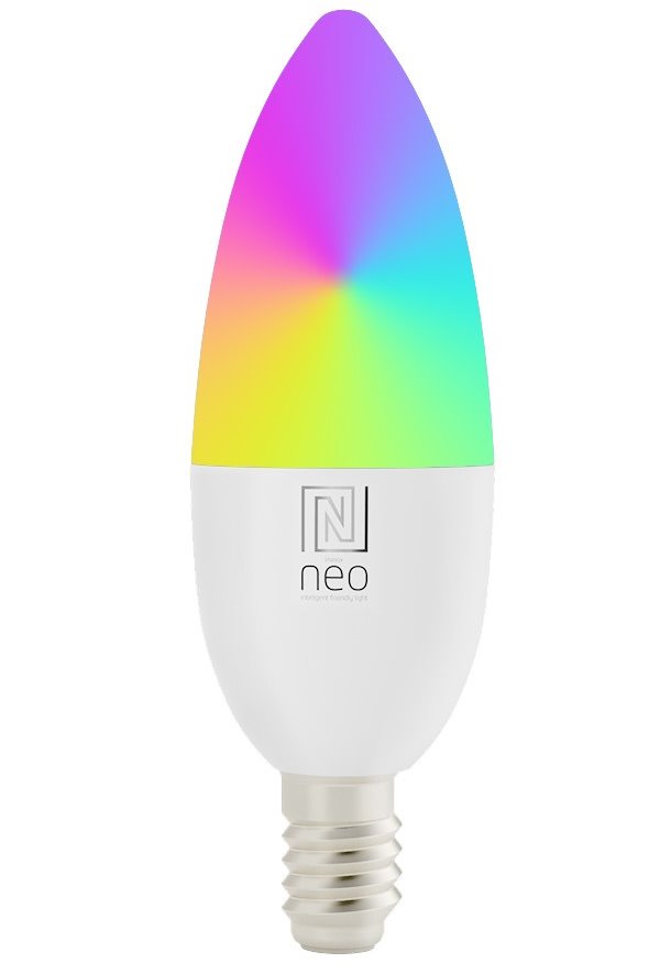 IMMAX NEO SMART žárovka LED E14, C37, 4,8W RGB+CCT, stmívatelná, Zigbee, TUYA 07808L