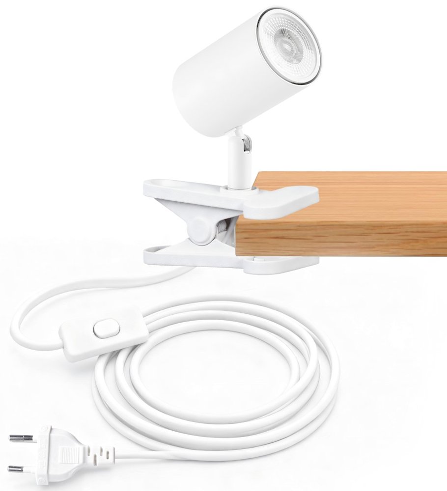 IMMAX PUNTO KLIP-1 nástěnné/klipové svítidlo, 9W, GU10, bílé 08292L