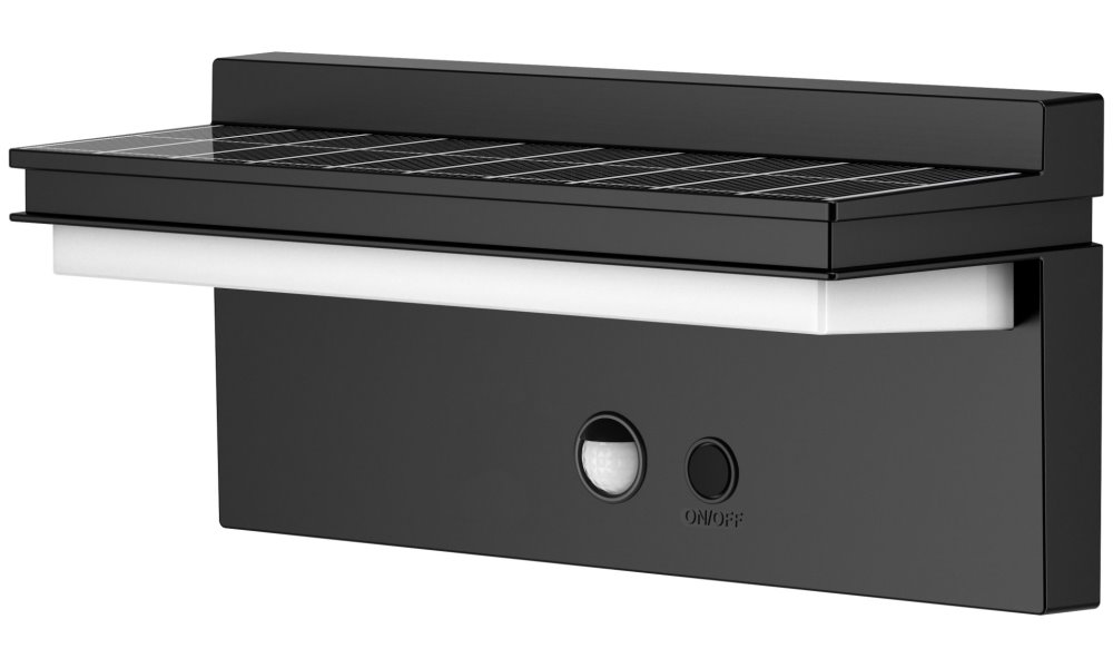 IMMAX SUN DOWN venkovní solární nástěnné LED osvětlení IP44, 900lm PIR senzor 08515L