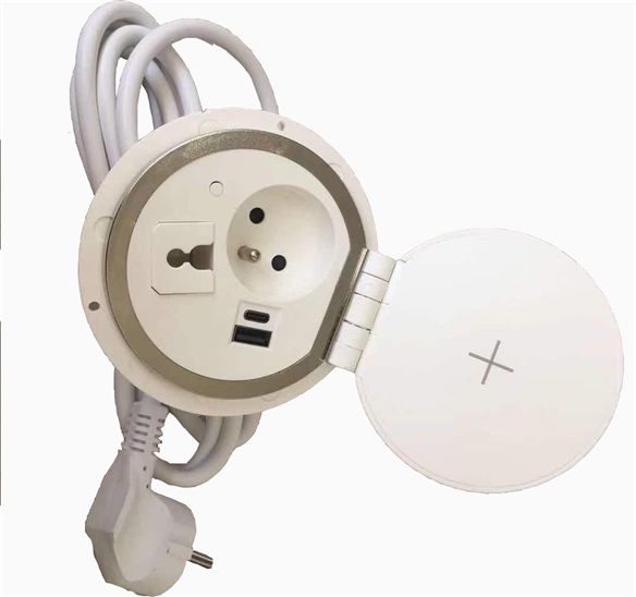 IN Zapuštěná zásuv., Qi nabíj. USB A + C 8595685530451