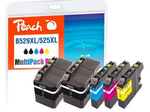 Ink PEACH Brother LC-529/525XL, REM, Multi-Plus, PI500-199 2x bk, 1x c,m,y each,