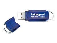 Integral Courier with AES encryption - Total Lock - Jednotka USB flash - 16 GB - USB 2.0 - průsvitn INFD16GBCOUAT
