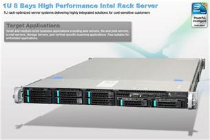 Intel® 1U Server System R1208GZ4GCSAS Grizzly Pass) S2600GZ4 board 1U 8xHS 2x750W