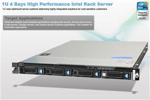 Intel® 1U Server System R1304GZ4GC Grizzly Pass) S2600GZ4 board 1U 4xHS 2x750W