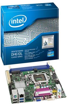 Intel® Doug Lake, Intel® H61, 2xDDR3, GLAN, SATA, mini iTX Socket 1155, Bulk BLKDH61DLB3