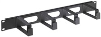 Intellinet káblový organizér do 19" racku - 4 háčiky, čierný, dlhé úchyty 711074