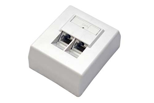 INTELLINET Zásuvka 2port na omietku. 45, FTP Cat6- biela 408417