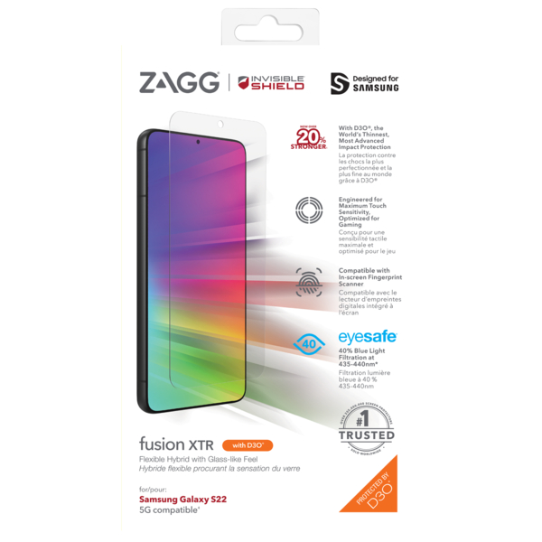 InvisibleShield Fusion XTR D3O hybridní sklo SG S22 5G 200309362