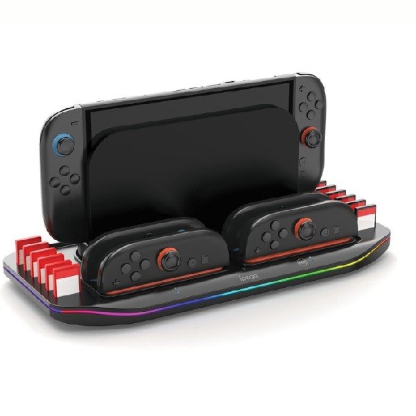 iPega SW2210 Multifunkčný Nabíjací RGB Stojan pre Nintendo Switch 2, Black PG-SW2210