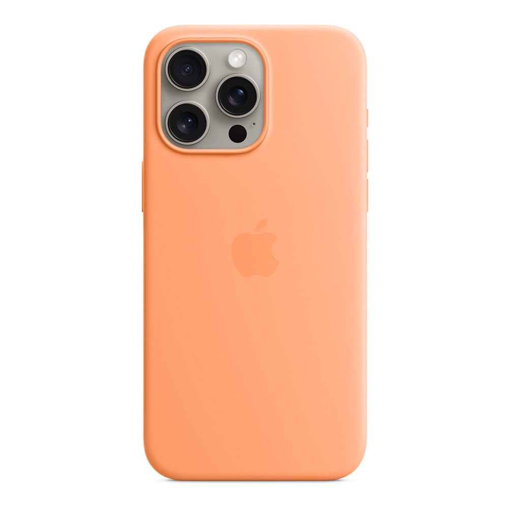 iPhone 15 Pro Max Silicone Case with MagSafe - Orange Sorbet MT1W3ZM/A