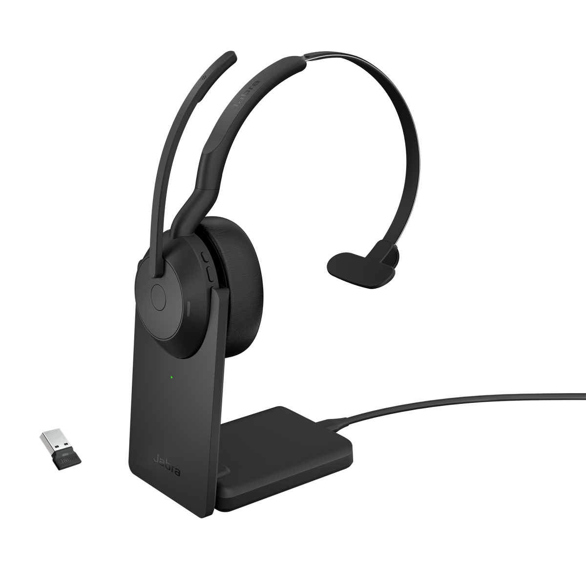Jabra Evolve2 55/Mono/ANC/USB/BT-USB/Bezdrát/Stand/Černá 25599-889-989