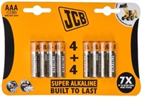 JCB SUPER alkalická batéria AAA (LR03), blister 8 ks