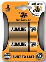 JCB SUPER alkalická baterie LR20, blistr 2 ks JCB-LR20-2B