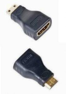 Kab. redukce HDMI-HDMI mini-C F/M,zl. kon.,černá A-HDMI-FC