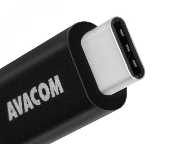 Kabel AVACOM TPC-100K USB - USB Type-C, 100cm, černá DCUS-TPC-100K