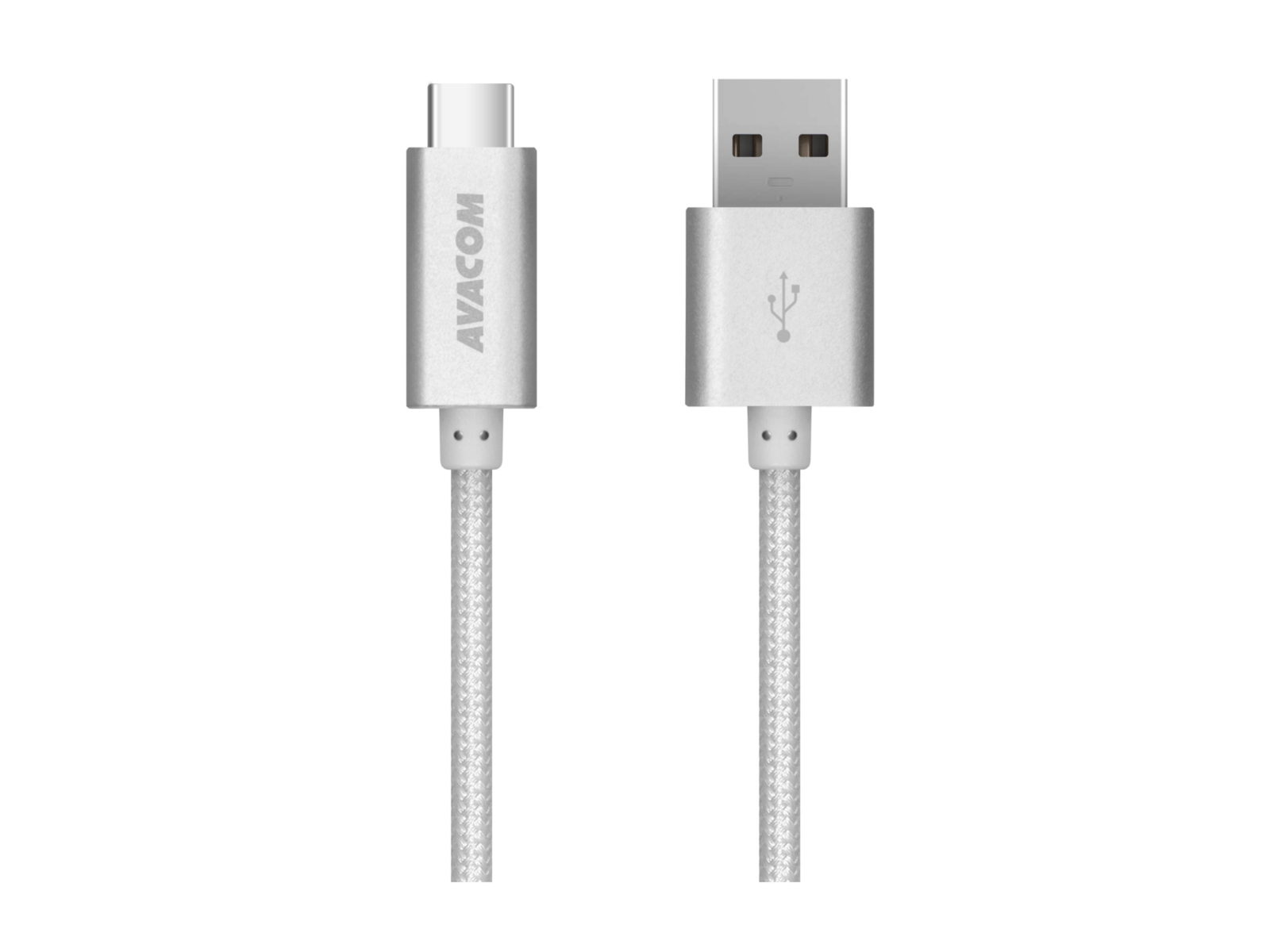 Kabel AVACOM TPC-100S USB - USB Type-C, 100cm, stříbrná DCUS-TPC-100S