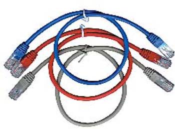 Kabel C-TECH patchcord Cat5e, UTP, šedý, 15m CB-PP5-15