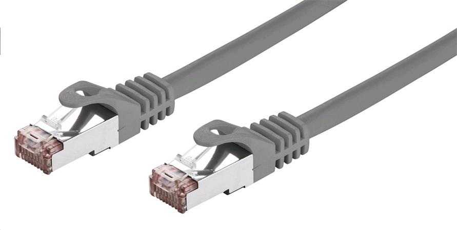 Kabel C-TECH patchcord Cat6, FTP, šedý, 5m CB-PP6F-5