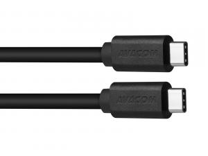 Kábel CZ (2.0), USB C- USB C, 1m, čierny, Avacom, blistr, max. 480Mbps DCUS-TPCC-P10B