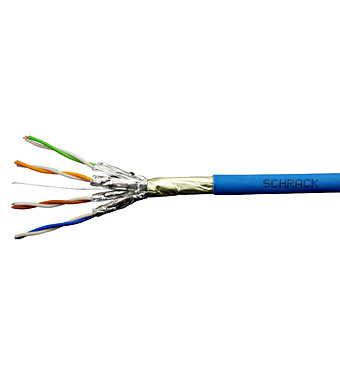 Kabel F/FTP Cat.6a 500 MHz 4x2xAWG23, LS0H modrý, Dca, 500m HSKP423HA5
