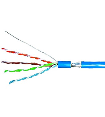 Kabel F/UTP Cat.5e 4x2xAWG24, LS0H plášt modrý, box 305m HSEKF424H1