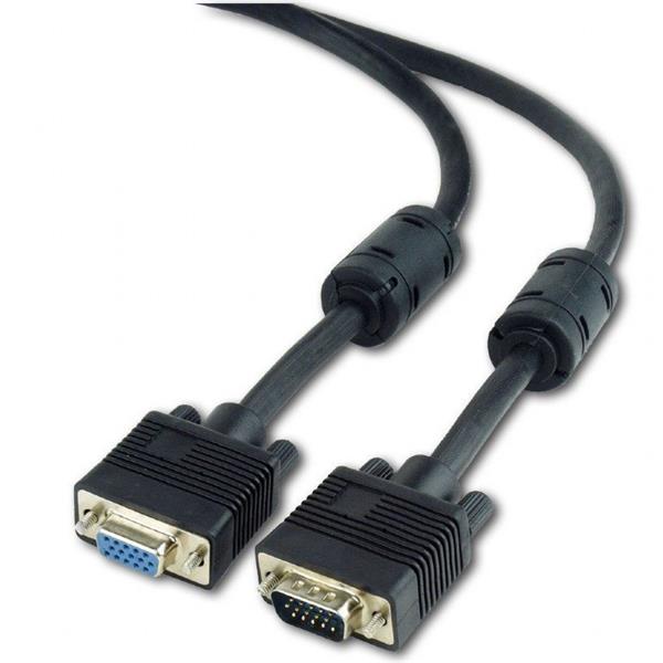 Kabel GEMBIRD prodlouž mon 15M/15F VGA 3m stíněný extra, ferrity, BLACK KAB05653B