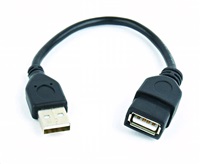Kabel Gembird USB A-A 0,15m 2.0 prodlužovací HQ Black