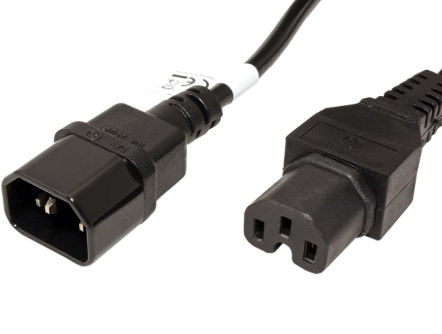 Kábel IEC320 C14 - C15 prodlužovací, 2m 19.42.1297