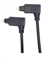 Kábel PremiumCord Toslink 90° - Toslink 90°, hrúbka kábla:4.0 mm, dĺžka 2 m KJTOS4-2