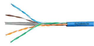 Kabel U/UTP Cat.6 4x2xAWG24 300 MHz, LS0H modrý, Eca HSEKU423H4