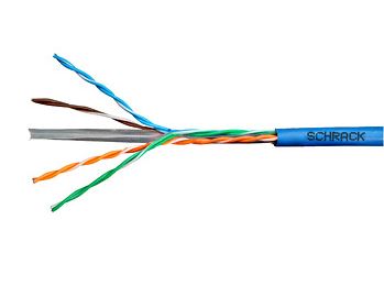 Kabel U/UTP Cat.6 4x2xAWG24 300 MHz, PVC modrý, Eca, 305m HSEKU423P4