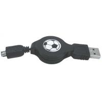 Kábel USB (1.1), USB A M- 4 pin M, 0.7m, čierny, Logo, HIROSE 14870