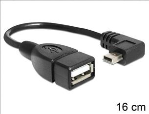 Kábel USB 2.0 A/MINI 0.3m F/M OTG 30.13.0038
