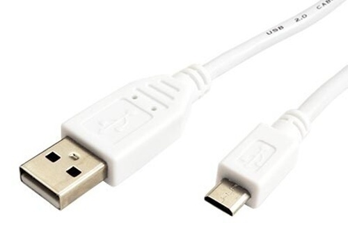 Kábel USB 2.0 kabel, USB A(M) - microUSB B(M), 3m, bílý 11.99.8755